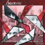 Oben links "Anacrusis", unten rechts "Reason". Collage aus Fotos und roten, zersplitterten Dreiecken., CD