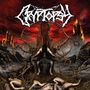 "Cryptopsy" oben. "The Best of Us Bleed" unten. Dunkle, dystopische Szene mit einem bedrohlichen Thronesitz aus Dornen., 2 CDs