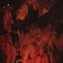 Illustration eines düsteren, rot-schwarzen Szenarios, geisterhafte Gestalt oben links., CD