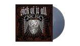 „Sick of it all“ oben, „Death to Tyrants“ auf einem Banner. Ein Adler mit Wappen vor dunklem Hintergrund., LP