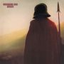 "WISHBONE ASH ARGUS". Ein Krieger in rotem Umhang und Helm blickt in eine sonnige Landschaft mit Speer., LP