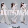 „JUDITH OWEN“ in großer Schrift. Unten „Suit Yourself“. Drei Frauen in weißen Anzügen und Hüten tanzen., LP
