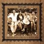 Text: "PERLAS" und "JOSEPHINE FOSTER & THE VICTOR HERRERO BAND". Sepia-Foto von vier sitzenden Menschen, locker posierend., LP