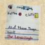 Es zeigt handgeschriebene Wörter: "car," "button," "cloth," "All of these things sank," "the Lemonheads." Kinderzeichnungen begleiten die Worte., LP