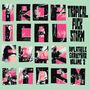 „TROPICAL FUCK STORM“, „INFLATABLE GRAVEYARD VOLUME 2“. Collage-Stil, Musiker in schwarz-weiß, pinke Akzente., CD