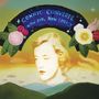 "CONNIE CONVERSE, HOW SAD, HOW LOVELY" in blauer Bogenform, darunter ein verblasstes Frauenporträt und Blumen., CD