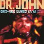 Text "Dr. John: Gris-Gris Gumbo Ya Ya - Singles 1968-1974". Unscharfes Gesicht mit bunten Lichtern und Farben., 2 LPs