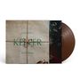 Texte: "A Dark Trip from Osgood Perkins", "Keeper", "Music by Edo Van Breemen". Ein braunes Vinyl mit Wasserblasenmuster., LP