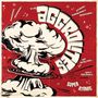 Texte: "Warning... Warning...", "The Aggrolites", "Atomic Frequency Engaged...", "No Shelter...", "Only Sound!!!", "Super Atomic". Illustration eines Atompilzes auf rotem Hintergrund., CD