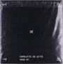 "CHARLOTTE DE WITTE AMOR EP" steht unten. Zentrales X auf schwarzem Hintergrund, minimalistisches Design., LP