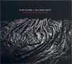 „FLINT GLASS & AH CAMA-SOTZ THE SHADOW OF THE TORTURER“ in weiß und rot. Dunkle, texturierte Oberfläche., CD