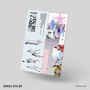 „NMIXX 5TH EP, Heavy ver.“ Eine Gruppe posiert modisch, umgeben von bunten, abstrakten Elementen und einem CD-Design., 1 CD und 1 Buch