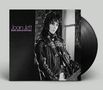 Text: "Joan Jett, Bad Reputation". Schwarz-weißes Cover mit Person in Lederjacke und Schal, Vinyl-Schallplatte sichtbar., LP