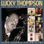 "Lucky Thompson: The Rare Albums Collection. Acht klassische LPs auf 4 CDs." Links ein Mann spielt Saxophon leidenschaftlich., CD
