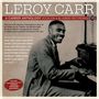 "LEROY CARR: A Career Anthology. 130-track 6-CD collection. Features Francis 'Scrapper' Blackwell." Ein Mann spielt Klavier., 6 CDs