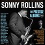 Text: "SONNY ROLLINS THE PRESTIGE ALBUMS 1953-1957." Schwarz-weißes Foto eines Mannes mit Saxophon., 3 CDs
