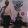 "Ramblin' The Jack Wilson Quartet featuring Roy Ayers." Ein Mann vor einer alten Lokomotive, trägt Pullover und Jacke., LP