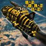 "Ian Gillan Band" und "Clear Air Turbulence" sind prominent. Ein futuristisches, gelbes Raumschiff fliegt durch den Himmel., LP