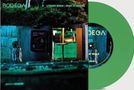 Text oben: "BODEGA LITERARY WORLD / HEART IS BROKEN". Grüne Schallplatte zeigt einen beleuchteten Laden bei Nacht., Single 7"