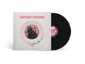 "Mayday Parade" und "Sugar" auf Albumcover. Kreismotiv mit schwarzen Pflanzen vor rosa Hintergrund. Vinyl daneben., LP