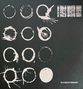 "A Pale White Dot" mehrmals oben rechts, abstrakte runde Formen in ungleichmäßigen Reihen auf schwarzem Hintergrund., LP