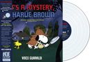 „IT'S A MYSTERY, CHARLIE BROWN“, Soundtrack, Snoopy mit Lupe im Detektivkostüm, Vinyl-Schallplatte in Weiß., LP