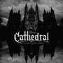 Text: "John Carpenter's Cathedral. Music by John Carpenter, Cody Carpenter, and Daniel Davies." 

Gothische Kathedrale in Schwarzweiß., CD