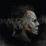 Text: "HALLOWEEN KILLS". Eine detaillierte Maske eines Mannes mit Narben und zerfurchtem, gealtertem Gesicht., CD