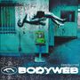 "deadwired" und "BODYWEB" sind in stylisiertem Text. Ein schwebender Mensch und ein grünes Telefon vor blauer Wand., LP