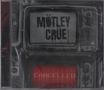 "MÖTLEY CRÜE" oben auf einem alten Fernseher, darunter "CANCELLED" in rot. Schwarz-weißes Retro-Fernseher-Design., CD