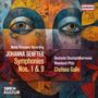 "World Premiere Recording, JOHANNA SENFTER Symphonies Nos. 1 & 9, Deutsche Staatsphilharmonie Rheinland-Pfalz, Chelsea Gallo" vor abstraktem Gemälde., CD