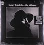 Text: "henry franklin—the skipper" und "A CLASSIC FROM THE BLACK JAZZ LABEL". Schwarz-weißes Porträt eines Mannes mit Hut.