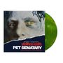Texte: Original Soundtrack, Stephen King's Pet Sematary, Music by Elliot Goldenthal. Dunkles, gruseliges Gesicht, grüne Vinyl-Schallplatte., LP