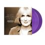 Text: "Dusty Springfield Home Again. The Complete United Artists Recordings." Sepia-Fotoporträt und zwei violette Schallplatten., 2 LPs
