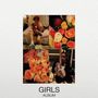 „GIRLS ALBUM“ steht unter einem vierteiligen Bild mit zwei Personen und Rosensträußen. Eine Gitarre ist sichtbar., LP