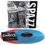 "Spazz" und "Sweatin' to the Oldies" stehen vorne. Eine schwarz-weiße Illustration zeigt einen maskierten Wrestler., 2 LPs