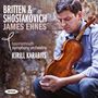 "Britten & Shostakovich", "James Ehnes", "Bournemouth Symphony Orchestra", "Kirill Karabits". Mann mit Geige.