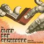 "The ALIEN DUB ORCHESTRA plays the Breadminster Songbook." Illustration von Händen, die ein Buch halten, auf gelbem Hintergrund., LP