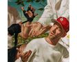 Eine Illustration zeigt eine Person mit roter Mütze, weißen Kleidern und Händen, die in verschiedenen Gesten interagieren., LP