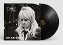 Texte: "Duffy", "ROCKFERRY". Schwarzweiß-Albumcover. Frau mit langen blonden Haaren, im Hintergrund ein Zug., LP