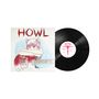 Auf dem Cover steht "HOWL". Eine Illustration zeigt eine Figur mit Katzenohren und Gitarre. Eine schwarze Schallplatte ist dabei.