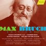 "MAX BRUCH Edition 5CD" steht groß, darunter "Violin Concertos 1 & 2 | Chamber Music". Ein Porträt von einem Mann mit Brille., 5 CDs