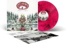 „Till Glimåkra - Ad Oblivionem“ in geschwungener Schrift. Waldlandschaft mit Totenkopf und Blumen. Pinke Vinyl-Schallplatte., LP