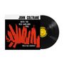 "JOHN COLTRANE WITH THE RED GARLAND TRIO PRESTIGE CR00947". Schwarze und rote Covergrafik, daneben eine Vinylplatte., LP