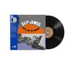 "Skip James, Devil Got My Woman." Ein Vinyl-Cover mit Schwarz-Weiß-Foto eines Gitarristen, farbigen Akzenten und Text., LP