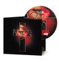 Text: „sorry“, „lose you“, „to find“, „for me“, „I made it“, „ecstasy“. CD und Hülle mit Kreuz und einem grünen Auge., CD
