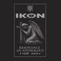 „IKON RESONANCE AN ANTHOLOGY 1998-2009“. Ein Engel kniet betend an einem Kreuz. Kunstvolle Gestaltung.