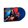 „Pat Travers Band“ und „Bluesed Out in Houston“ auf rotem Albumcover, Gitarrist mit Gitarre und Blume, blaue Schallplatten., 2 LPs