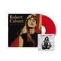 Text: "Robert Calvert - the Cellar Tapes". Rotes Vinyl mit Porträt eines Mannes in Fliegerbrille und einem Quadratschneider., 2 LPs