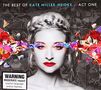 "The Best of Kate Miller-Heidke: Act One" oben, "Warning: Moderate impact" unten links. Buntes Porträt einer Frau., 2 CDs